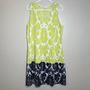 etcetera dress XL‎ Preppy Shimmer Sparkle Damask Classic Jacquard Bright Midi